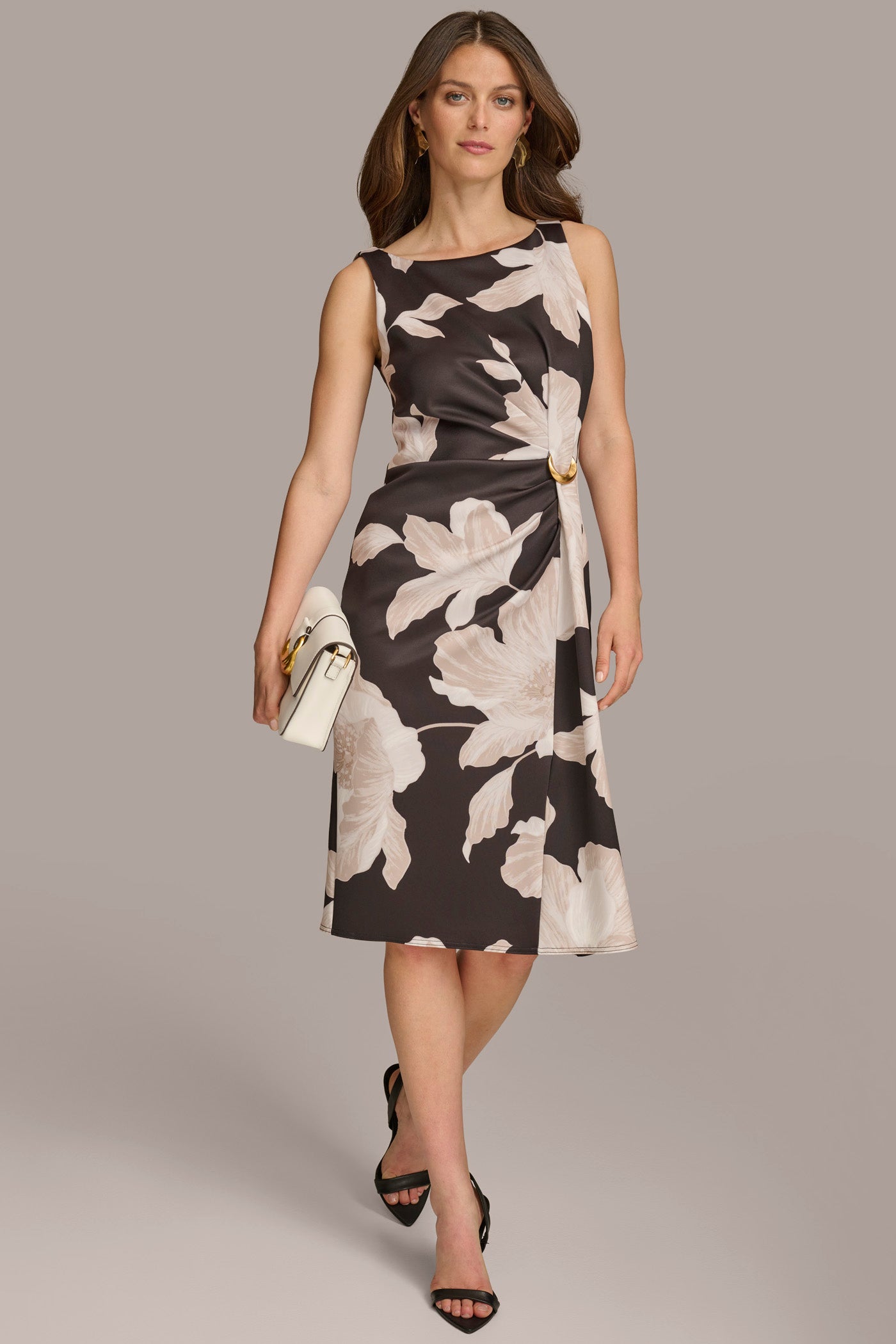 (image for) EXTRAORDINARY NOVELTY TRIM SHEATH MIDI DRESS